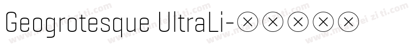 Geogrotesque UltraLi字体转换